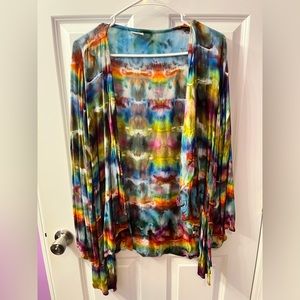 Lightweight tie dye cover up